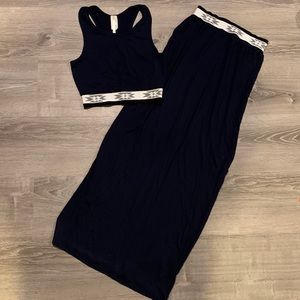 Navy Blue Two-Piece Set